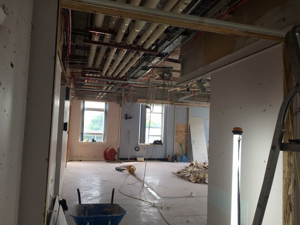 First fix services installation during a refurbishment project